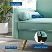 Performance velvet sofa in mint by Modway additional picture 2