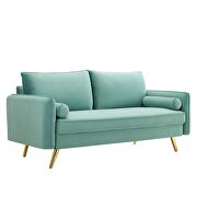 Performance velvet sofa in mint by Modway additional picture 4