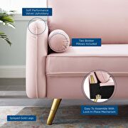 Performance velvet sofa in pink by Modway additional picture 2