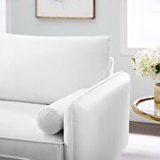 Performance velvet sofa in white additional photo 5 of 8