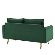 Performance velvet loveseat in emerald by Modway additional picture 9