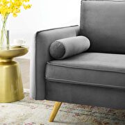 Performance velvet loveseat in gray by Modway additional picture 3