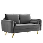 Performance velvet loveseat in gray by Modway additional picture 5