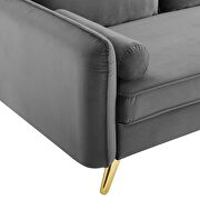 Performance velvet loveseat in gray by Modway additional picture 6