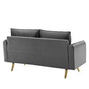 Performance velvet loveseat in gray by Modway additional picture 9