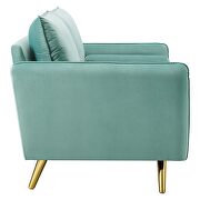 Performance velvet loveseat in mint by Modway additional picture 8