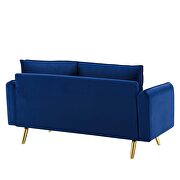 Performance velvet loveseat in navy by Modway additional picture 8