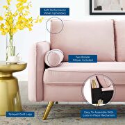 Performance velvet loveseat in pink by Modway additional picture 2