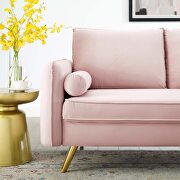 Performance velvet loveseat in pink by Modway additional picture 3