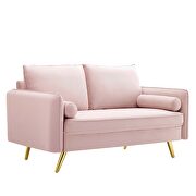 Performance velvet loveseat in pink by Modway additional picture 5