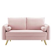 Performance velvet loveseat in pink by Modway additional picture 7