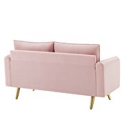 Performance velvet loveseat in pink by Modway additional picture 9