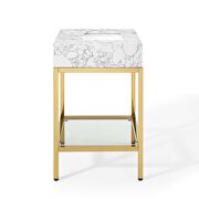 Gold stainless steel bathroom vanity in gold white by Modway additional picture 9