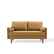 Performance velvet loveseat in cognac by Modway additional picture 7