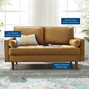 Performance velvet loveseat in cognac by Modway additional picture 9