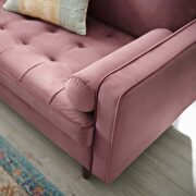 Performance velvet loveseat in dusty rose by Modway additional picture 2