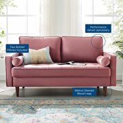 Performance velvet loveseat in dusty rose by Modway additional picture 9