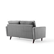 Performance velvet loveseat in gray by Modway additional picture 4