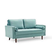 Performance velvet loveseat in mint by Modway additional picture 5