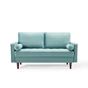 Performance velvet loveseat in mint by Modway additional picture 7