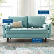 Performance velvet loveseat in mint by Modway additional picture 9