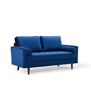 Performance velvet loveseat in navy by Modway additional picture 6