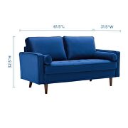 Performance velvet loveseat in navy by Modway additional picture 10