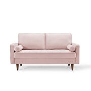 Performance velvet loveseat in pink by Modway additional picture 7