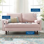 Performance velvet loveseat in pink by Modway additional picture 9