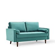 Performance velvet loveseat in teal by Modway additional picture 5