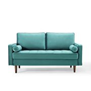 Performance velvet loveseat in teal by Modway additional picture 7