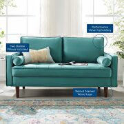 Performance velvet loveseat in teal by Modway additional picture 9