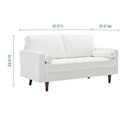 Performance velvet loveseat in white by Modway additional picture 10
