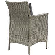 7 piece outdoor patio wicker rattan dining set in light gray/ charcoal by Modway additional picture 2