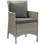 7 piece outdoor patio wicker rattan dining set in light gray/ charcoal by Modway additional picture 3