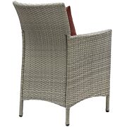 7 piece outdoor patio wicker rattan dining set in light gray/ currant by Modway additional picture 2