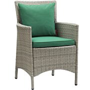 7 piece outdoor patio wicker rattan dining set in light gray/ green by Modway additional picture 3