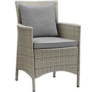 7 piece outdoor patio wicker rattan dining set in light gray/ gray by Modway additional picture 3