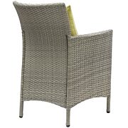 7 piece outdoor patio wicker rattan dining set in light gray/ peridot by Modway additional picture 2