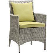 7 piece outdoor patio wicker rattan dining set in light gray/ peridot by Modway additional picture 3