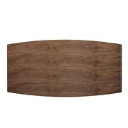 Rectangular grain veneer top dining table in walnut by Modway additional picture 9