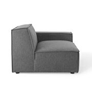 Low-profile charcoal fabric 2pcs modular sectional sofa by Modway additional picture 6