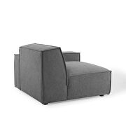 Low-profile charcoal fabric 2pcs modular sectional sofa by Modway additional picture 10