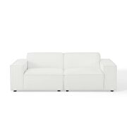 Low-profile white fabric 2pcs modular sectional sofa by Modway additional picture 4
