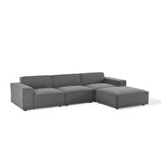 Modular low-profile charcoal fabric 4pcs sectional sofa by Modway additional picture 13