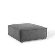 Modular low-profile charcoal fabric 4pcs sectional sofa additional photo 3 of 12
