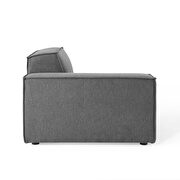Modular low-profile charcoal fabric 4pcs sectional sofa additional photo 5 of 12