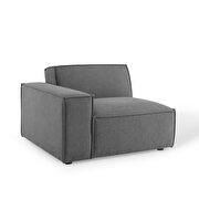 Modular low-profile charcoal fabric 4pcs sectional sofa by Modway additional picture 6