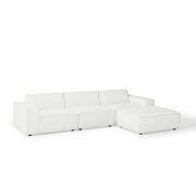 Modular low-profile white fabric 4pcs sectional sofa by Modway additional picture 13