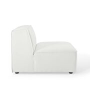 Modular low-profile white fabric 4pcs sectional sofa additional photo 4 of 12